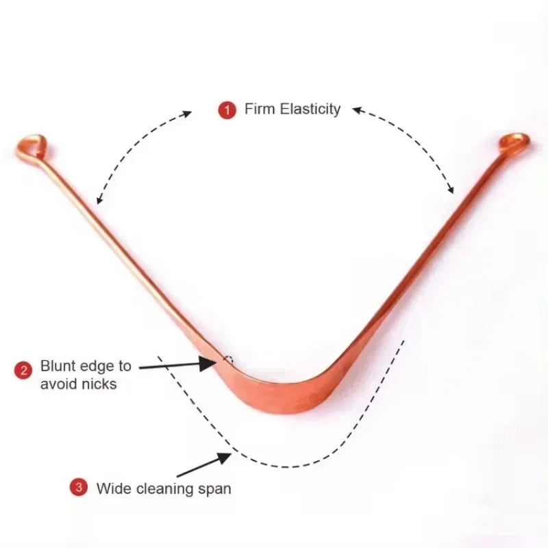 Lustre Pure Copper Tongue Scraper
