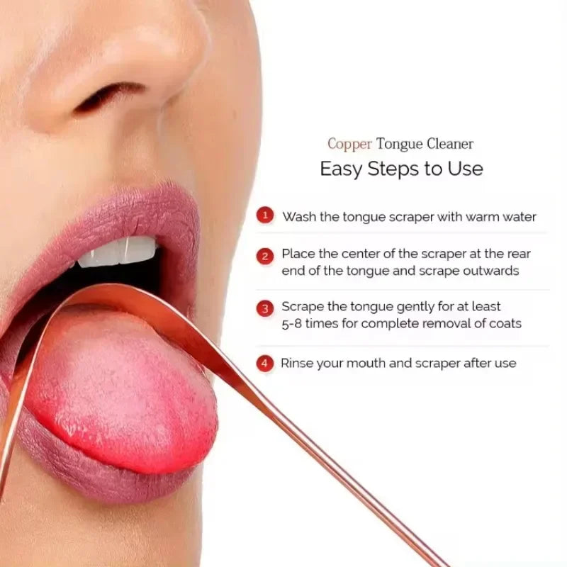 Lustre Pure Copper Tongue Scraper